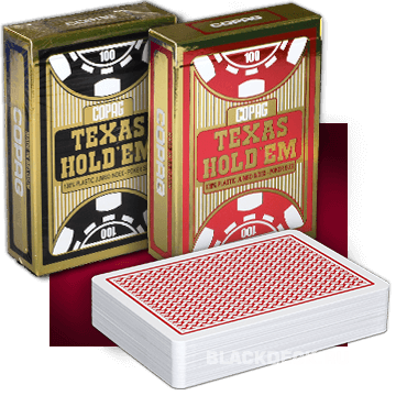 Copag Texas Holdem - популярная колода пластиковых карт в золотой фольгированной упаковке