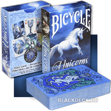 Bicycle Anne Stokes Unicorns - игральные карты с единорогами