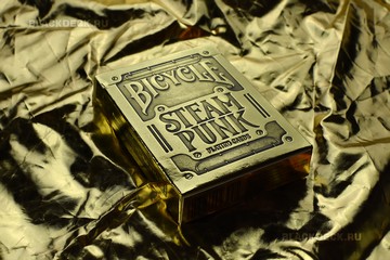 Роскошная коробочка карт Bicycle Steampunk Gold
