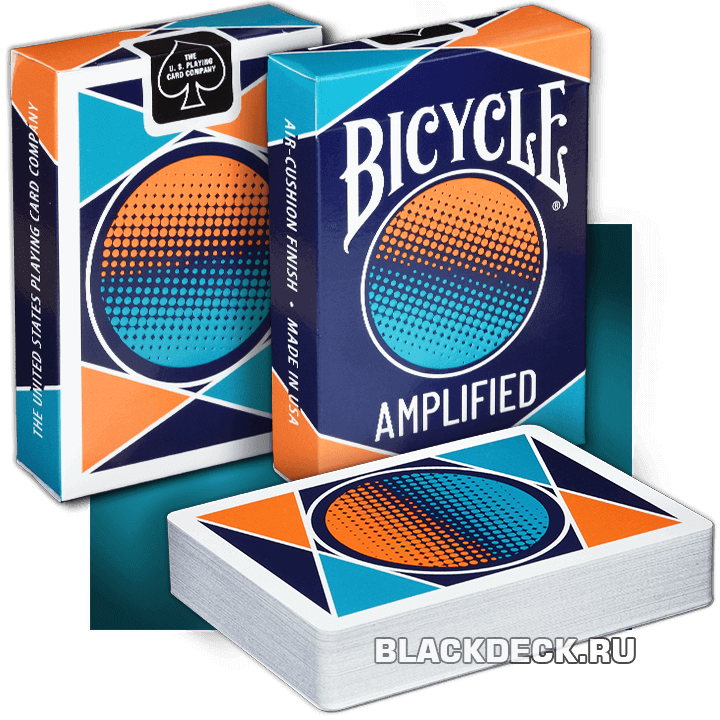 Bicycle Amplified - фановая колода для игры и трюков с продуманной трехцветной рубашкой