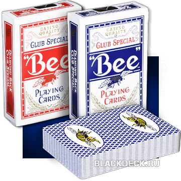 Bee Casino - версия игральных карт Bee с дополнительным логотипом на рубашке, известная в народе как "Би с пчелой"