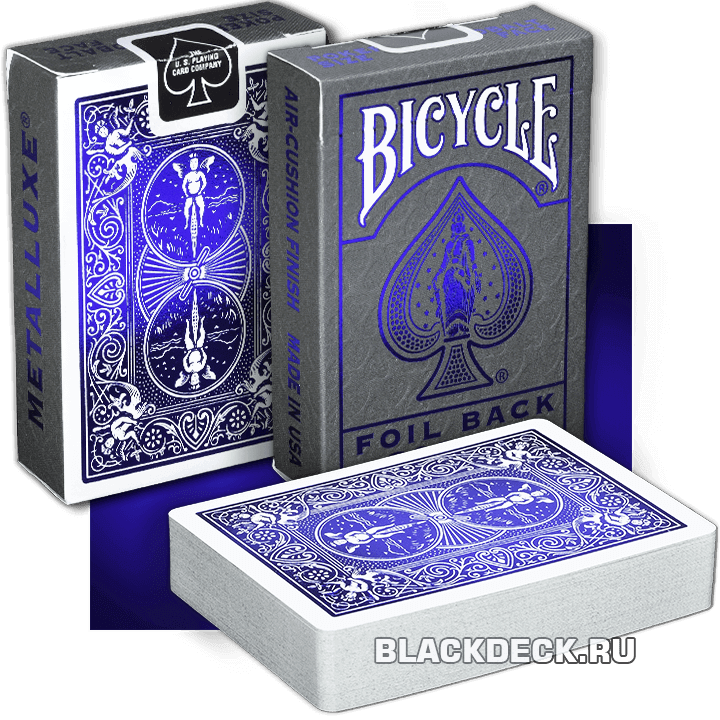 Bicycle Metalluxe Blue - Foil Back Cobalt