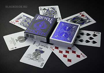 Распечатанная колода игральных карт Bicycle Metalluxe Blue
