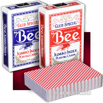 Bee Jumbo Index - вариант игральных карт Bee с увеличенным индексом