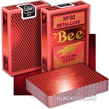 Bee Red Metalluxe - "металлизированная" версия игральных карт Bee