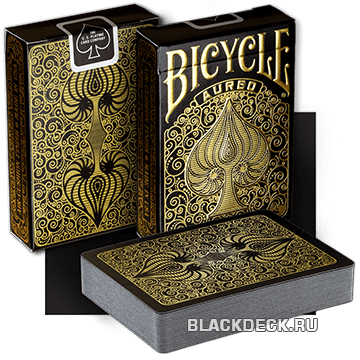 Bicycle Aureo Black - игральные карты