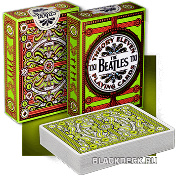 Beatles (The Beatles) Green - игральные карты от компании Theory11