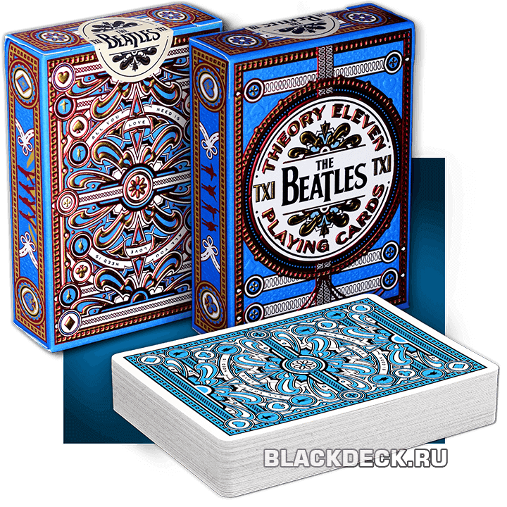 Beatles (The Beatles) Blue - игральные карты от компании Theory11