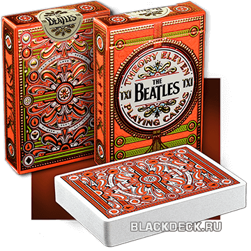 Beatles (The Beatles) Orange - игральные карты от компании Theory11