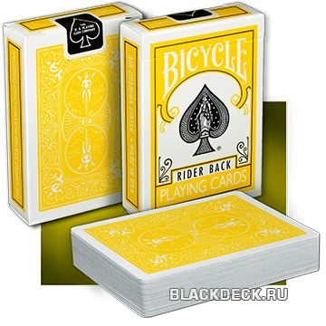Bicycle Rider Back Yellow - игральные карты с желтой рубашкой