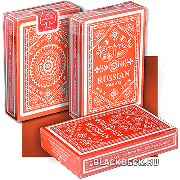 Russian Folk Art (Red) - фольклорная колода игральных карт